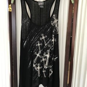 Dots Black Tank Top Size M
